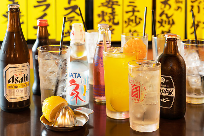 お酒のラインナップも昭和の情緒がいっぱい