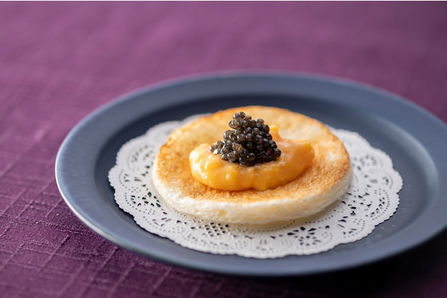 ＜アミューズ＞なにわワインたまごのスクランブルエッグとキャビアのサンドウィッチ※ディナーのみ