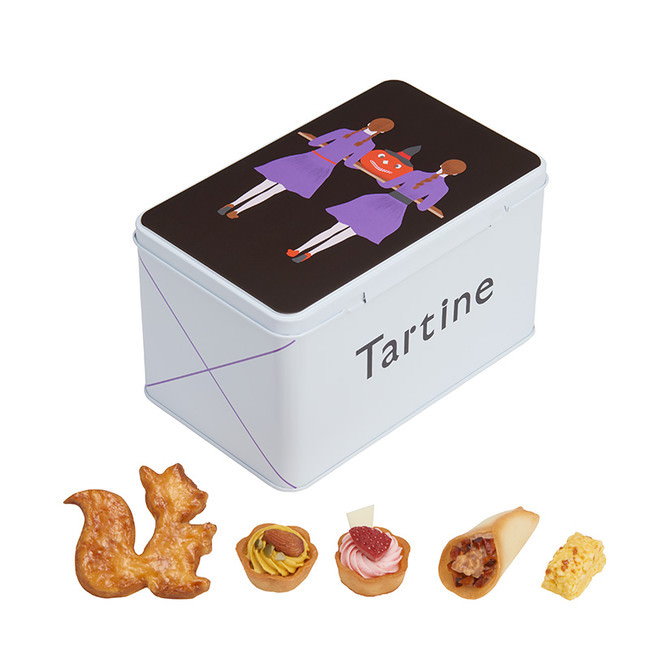 ギフ_包装 TARTINE タルティン 詰め合わせ 四角缶 小 9個入 お菓子 クッキー 手提げ袋付き