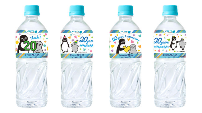 From AQUA Suicaのペンギン 20周年ラベル 530ml