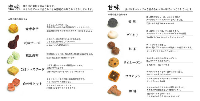 クッキーの味の組み合わせ