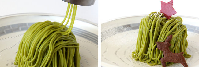 目の前でしぼりだす演出はSNS映えも抜群です。12月はクリスマスバージョンでご提供