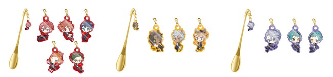 アクリルチャーム付きマドラー＜ハーツラビュル寮（ランダム5種）、＜サバナクロー寮（ランダム3種）＞、＜オクタヴィネル寮（ランダム3種）＞