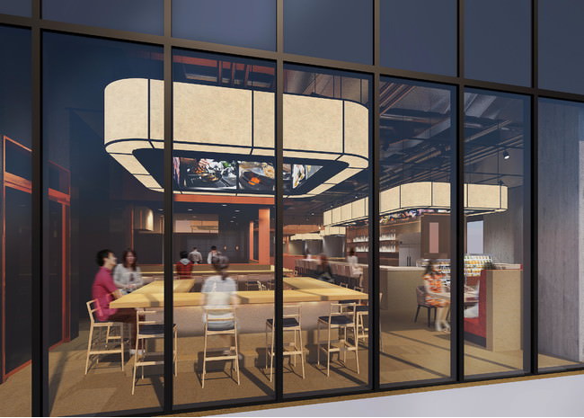 KABEAT店内を照らす行燈