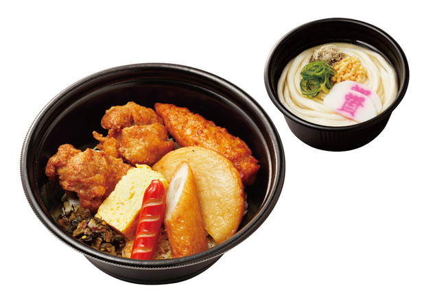 とくとく とり唐弁当 ・惣菜（ミニうどん付）： 680円（税込）