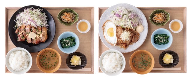 焼いた豚(三元豚厚切りトンテキバター定食・三元豚生姜焼き定食）