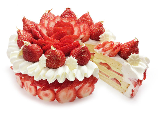 福岡県産いちご「あまおう」のクリスマスショートケーキ