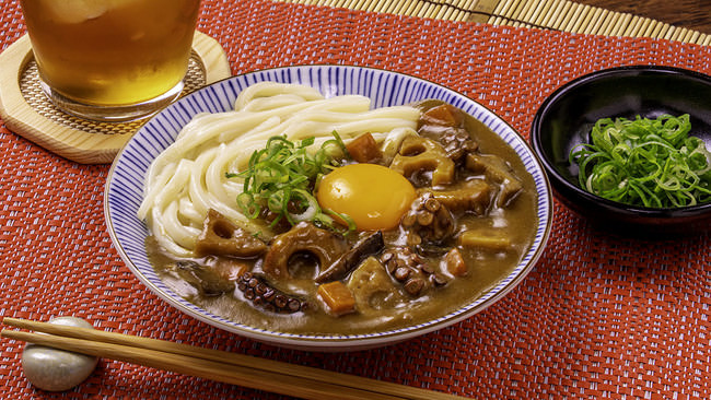 盛り付け例：月見うどん