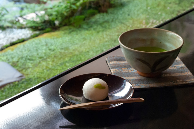 織部薯蕷とお抹茶