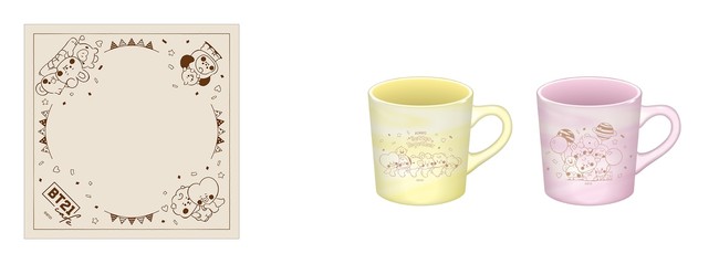 ペーパーナプキン、マグカップ（全2種）