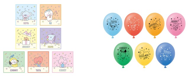 ミニタオル（全7種）、風船セット