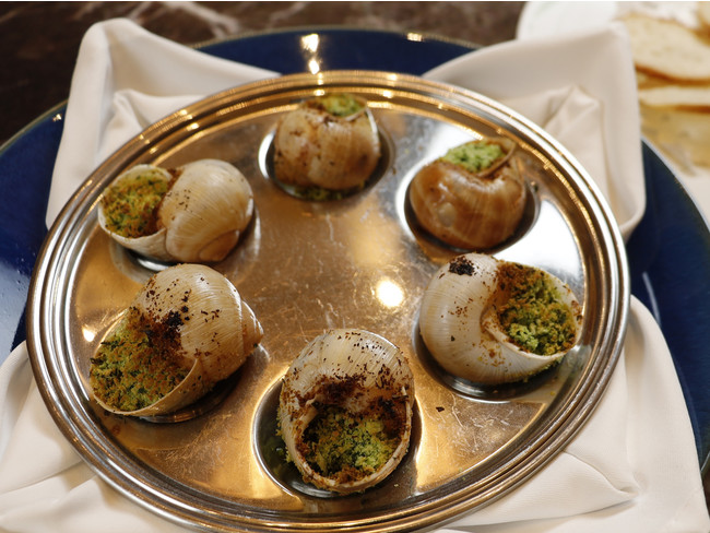 開業当時の復刻メニュー　エスカルゴ・ブルギニョン