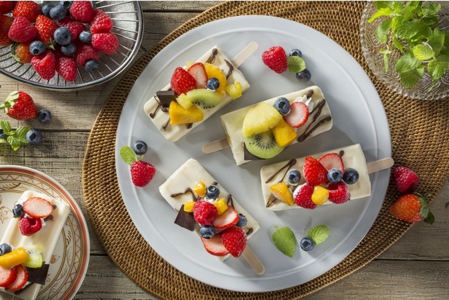 　【ケーキみたいなフルーチェアイス】