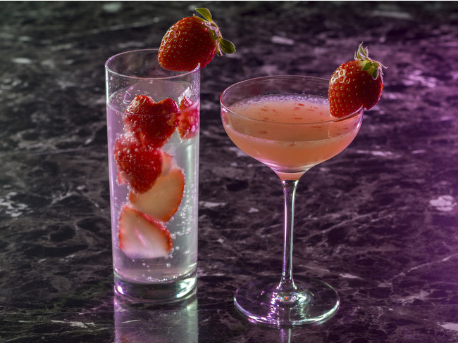 いちごのカクテル