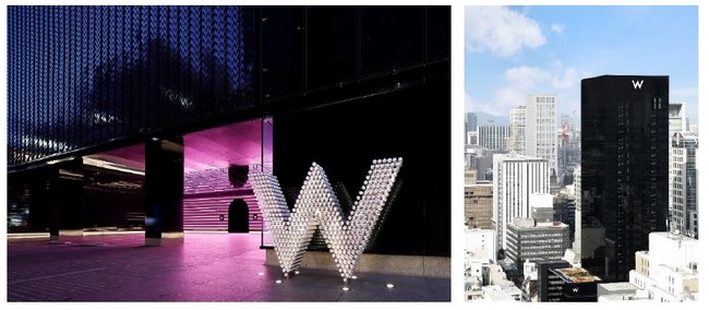 左より W大阪エントランス、外観