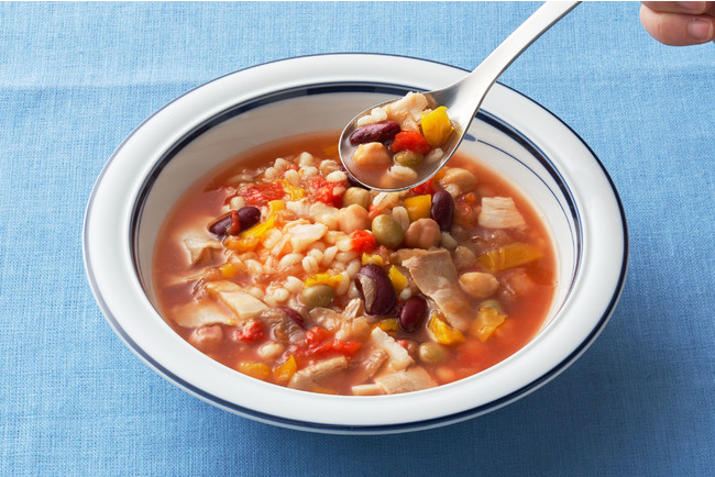 美味しくて健康的な食事がいつでも手軽に取ることができるLACOOK MARHCEのもち麦スープ