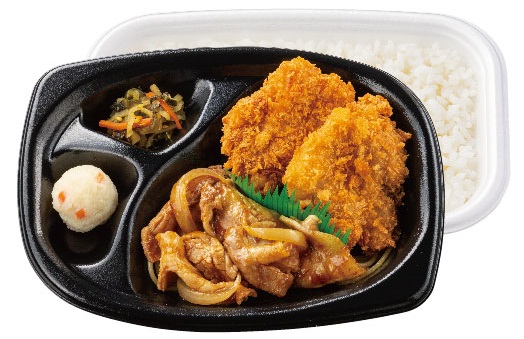 しょうが焼き＆チキンかつ弁当　500円（税込）