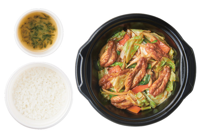 [テイクアウト]せせりと野菜の味噌炒め ごはん・あおさのみそ汁付 790円