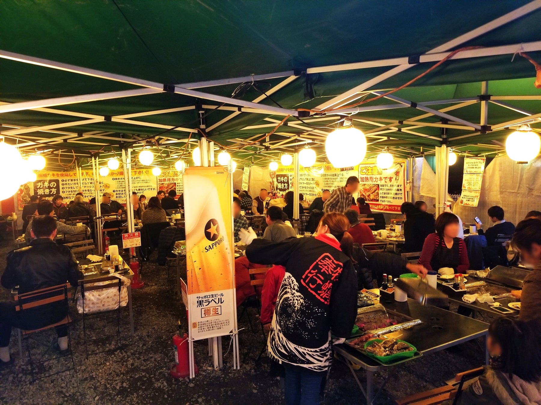 炭火で食べる海鮮BBQ!　出張カキ小屋牡蠣奉行開催！③