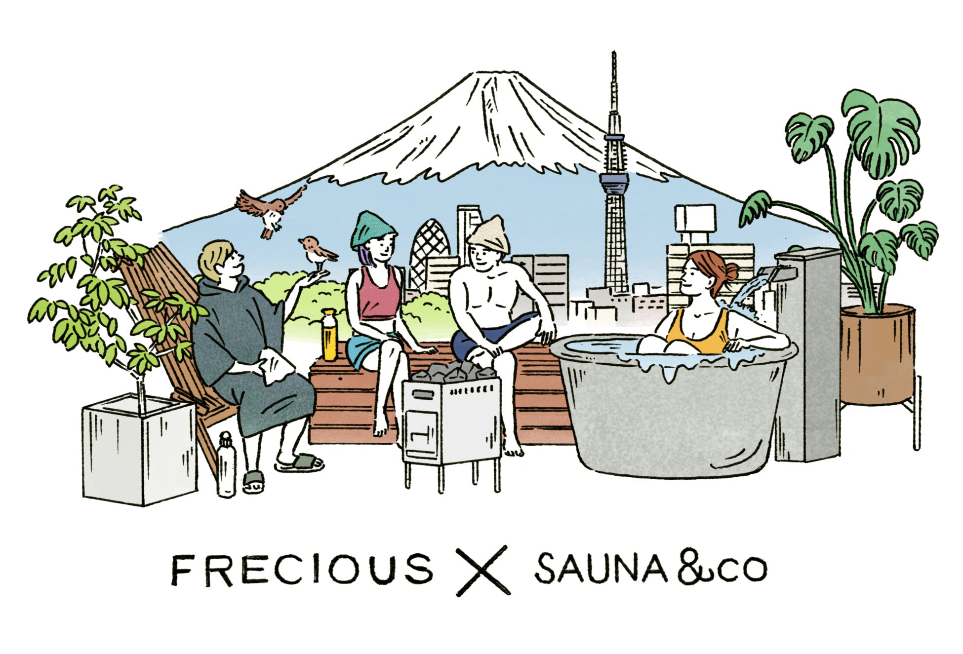 都会で“富士山の天然水サウナ”体験！　『フレシャス×SAUNA&co 』 期間限定コラボイベント開催