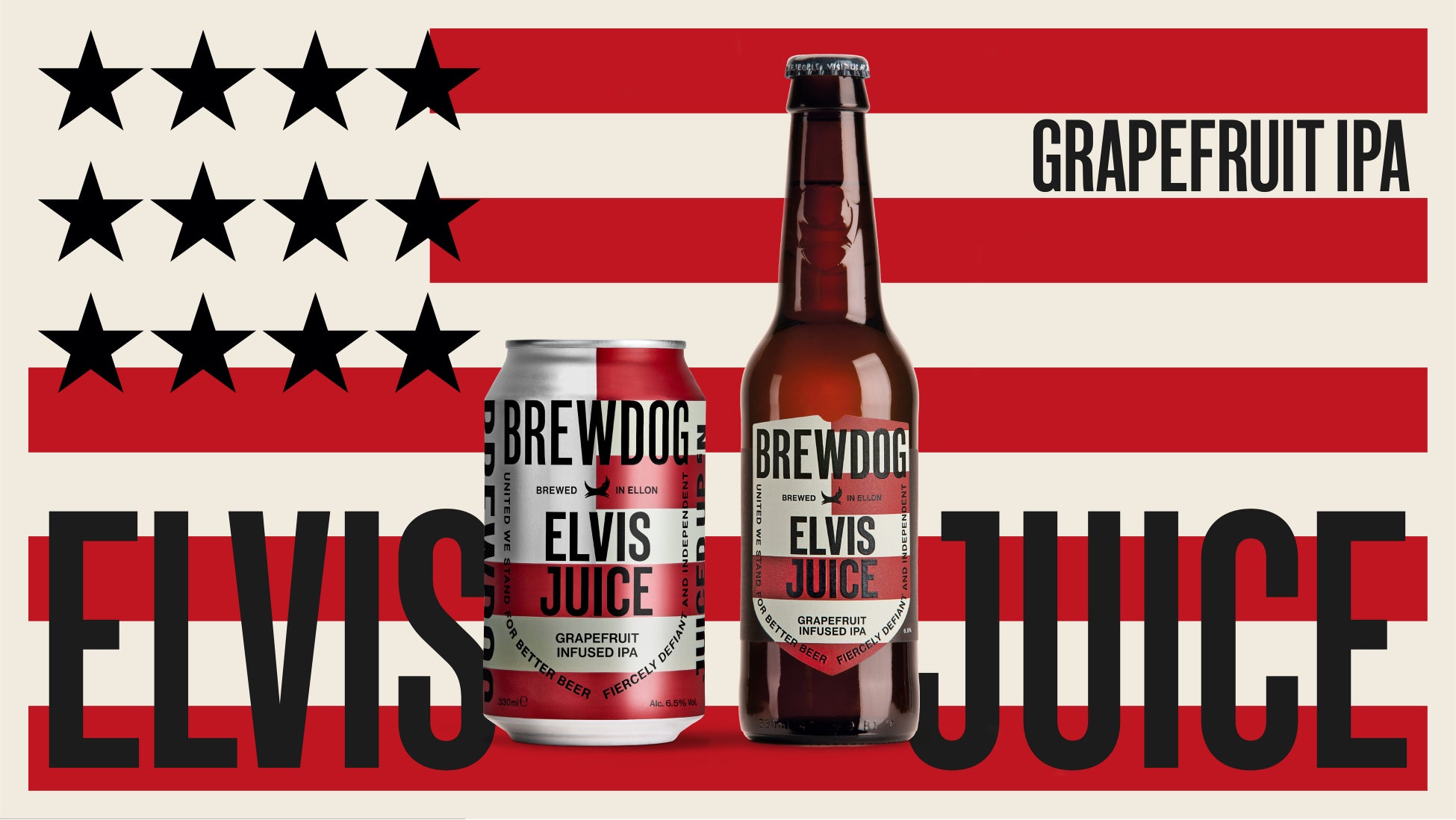 女性人気の高いグレープフルーツIPA「ELVIS JUICE」が装いも新たに登場！世界中を本当にうまいビールに夢中にさせるべく、お客様の声を反映して商品リニューアル