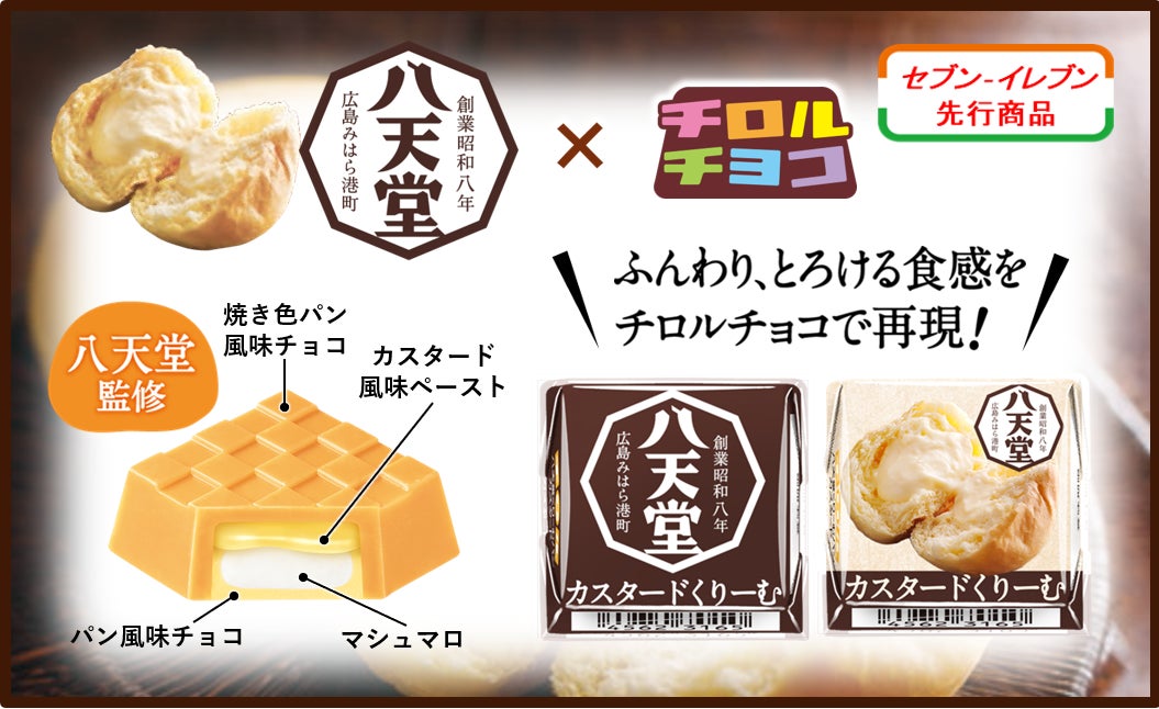 チロルチョコ×八天堂「くりーむパン」のとろける味わいを再現したチロルチョコの新商品が発売