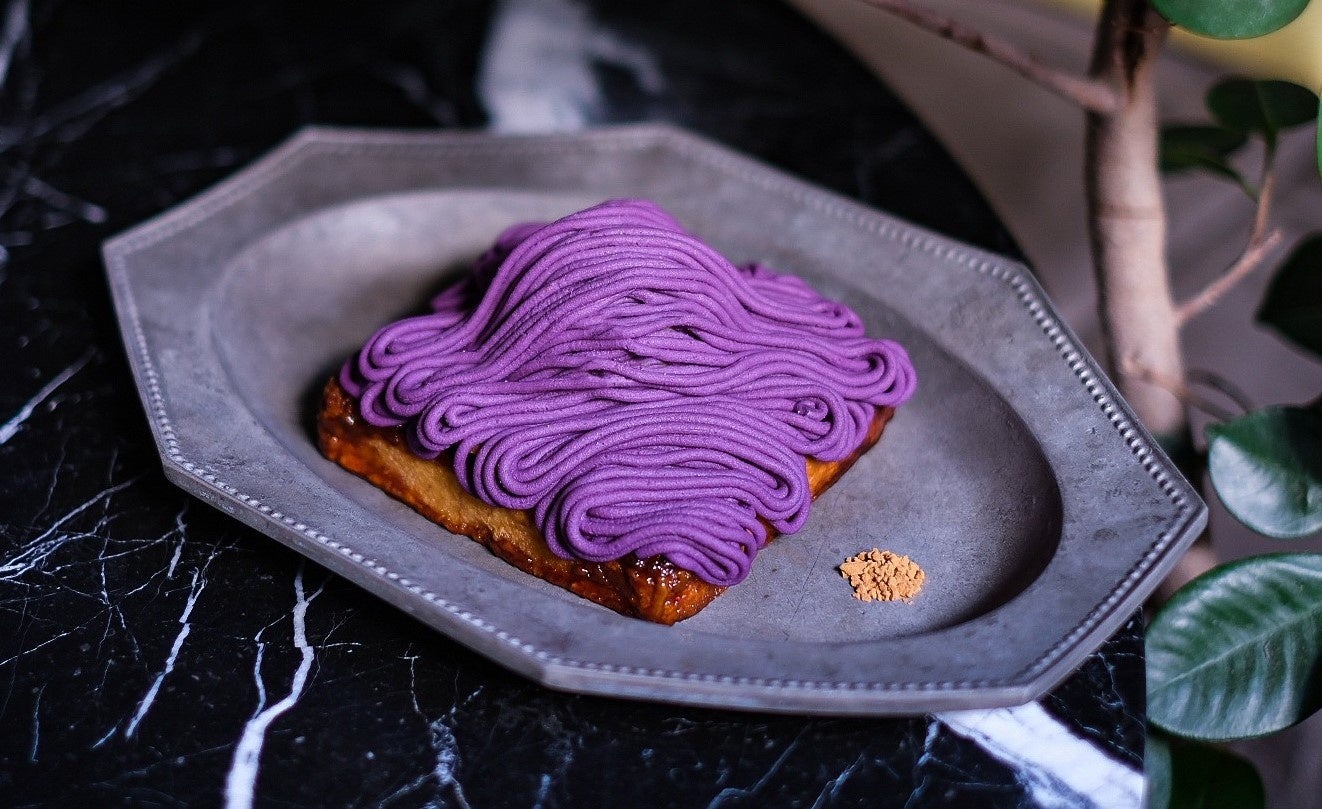 食事とおやつの融合「秋のモンパン」が登場！紫芋のモンブランフレンチトースト　