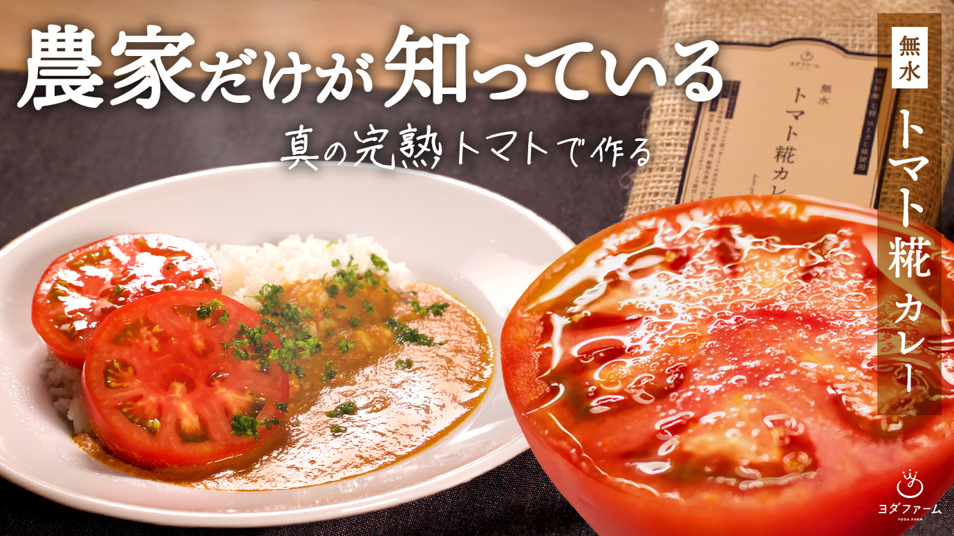 規格外サイズのトマトを利用した「無水トマト糀カレー」
　Makuakeでの先行予約販売を11月15日まで実施