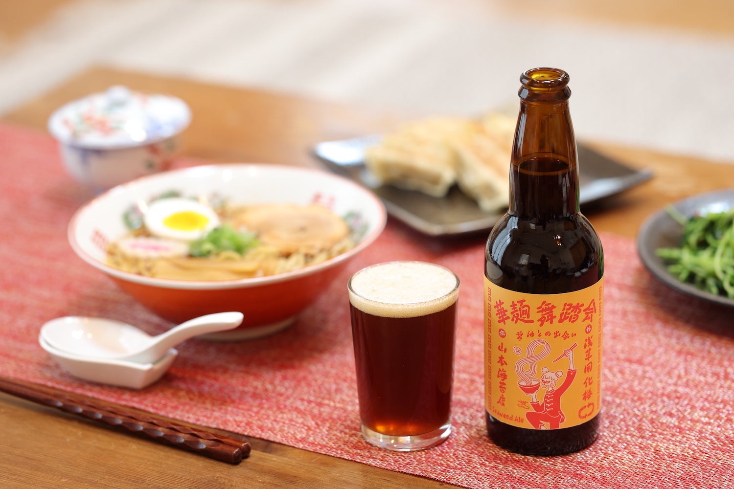 【日本初】麺から作る！醤油ラーメンのための「ラーメンクラフトビール」が誕生！？有名製麺所『浅草開化楼』と創業170余年の老舗『山本海苔店』が協力