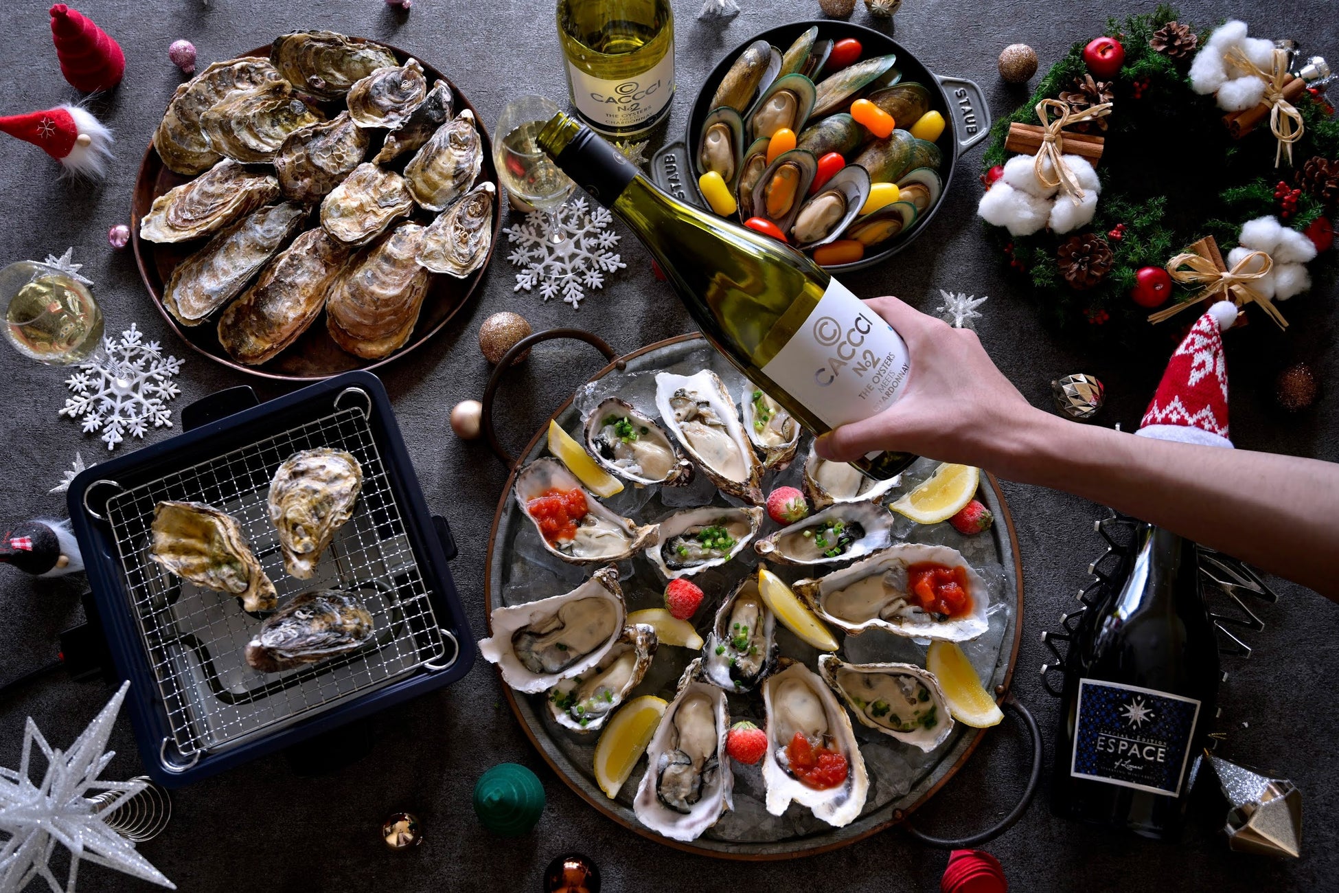 今年のクリスマスも、おうちでオイスターバー！e-oysterからクリスマスプレゼント「特大 真牡蠣２個」付き！