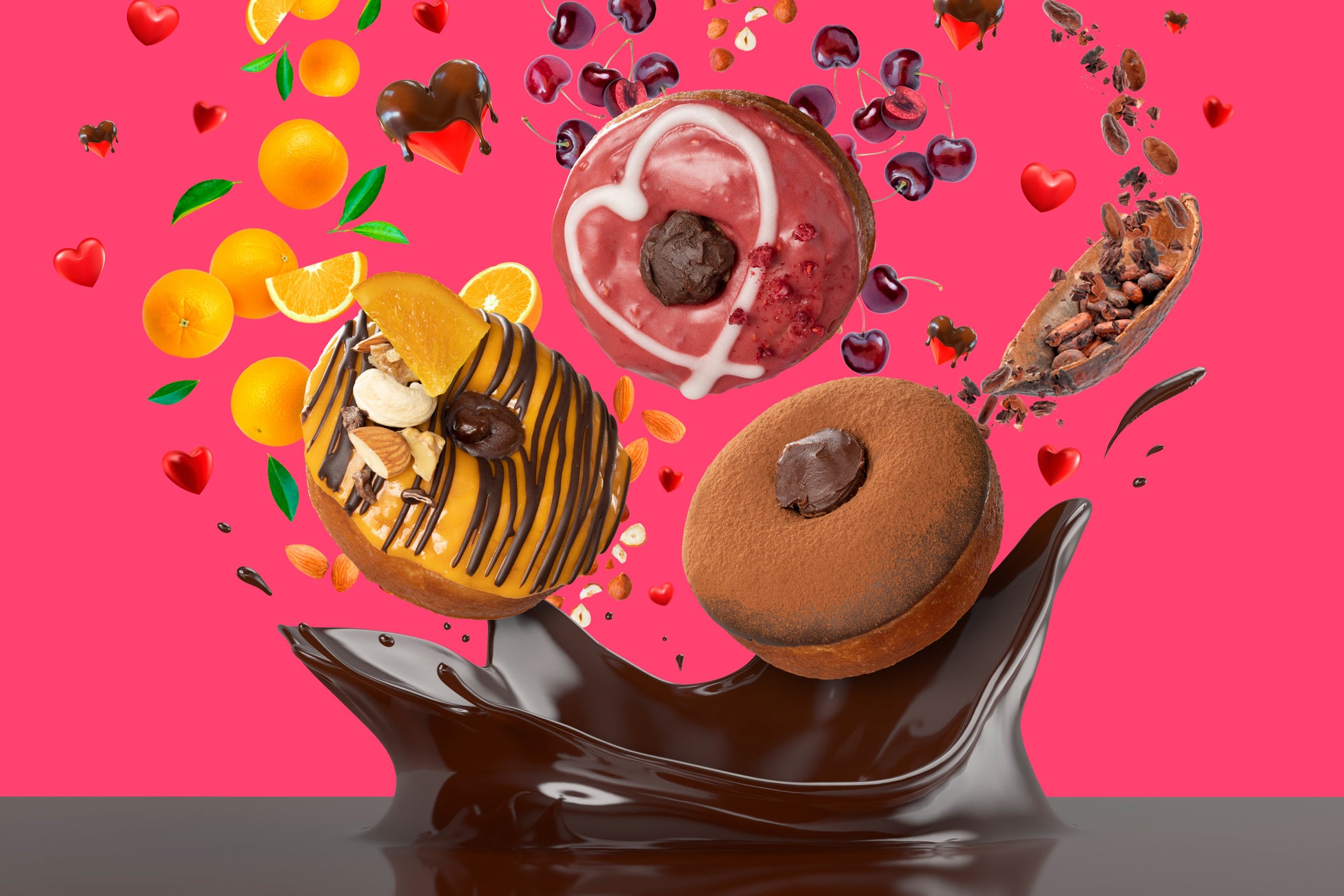 プラントベースフードブランド「2foods」から、心ときめくバレンタインに！チョコレートを存分に楽しめるプラントベースドーナツ3種 12月26日登場