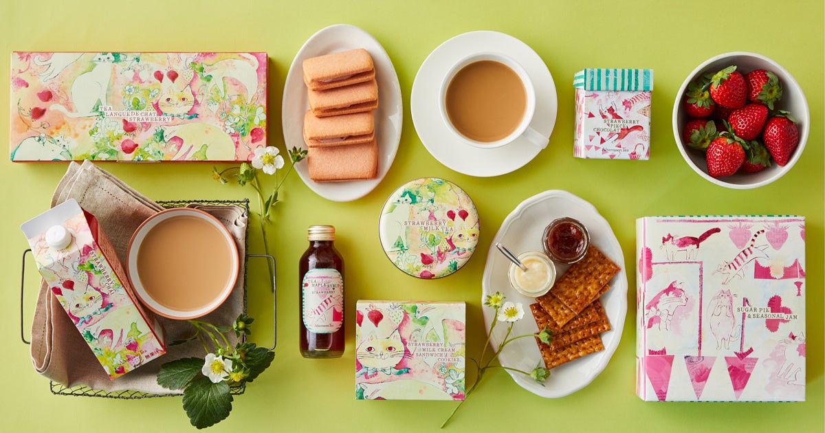 【Afternoon Tea】ティールームの味が再現できる“リキッドチャイ”の苺バージョンなど、苺がテーマの「春ギフト」を発売