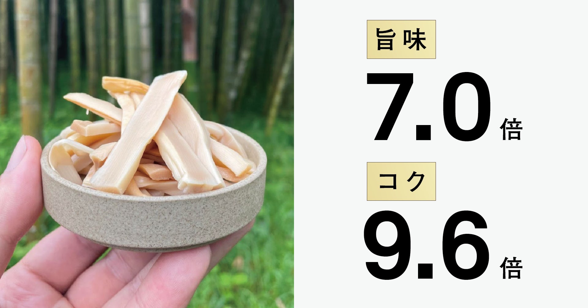 “孟宗竹”が原料の国産メンマは旨味7.0倍・コク9.6倍！麻竹を使用する海外産メンマと比較した成分分析を実施