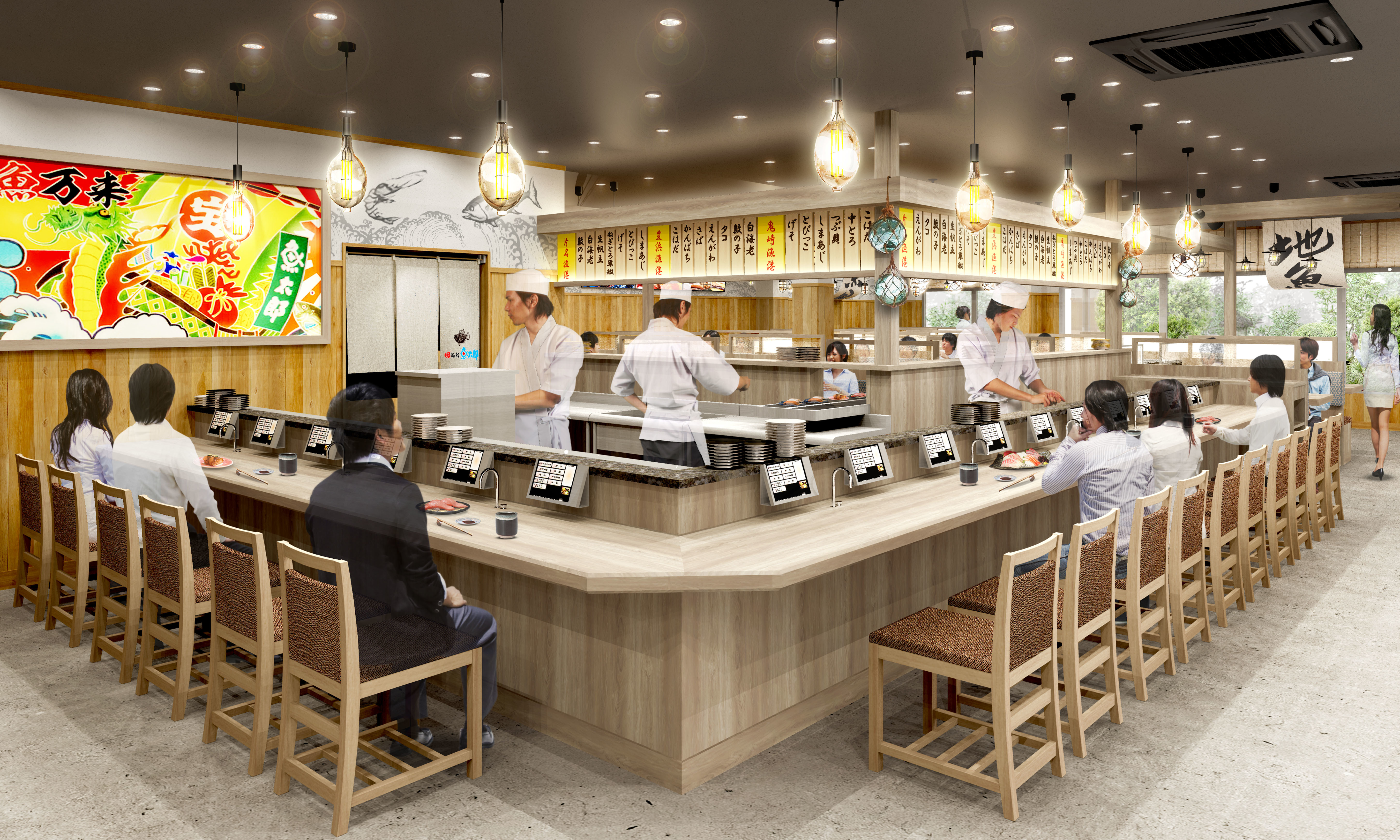 知る・見る・食べるの体験を提供する新事業
「回転鮨 魚太郎 半田店」4月24日にオープン