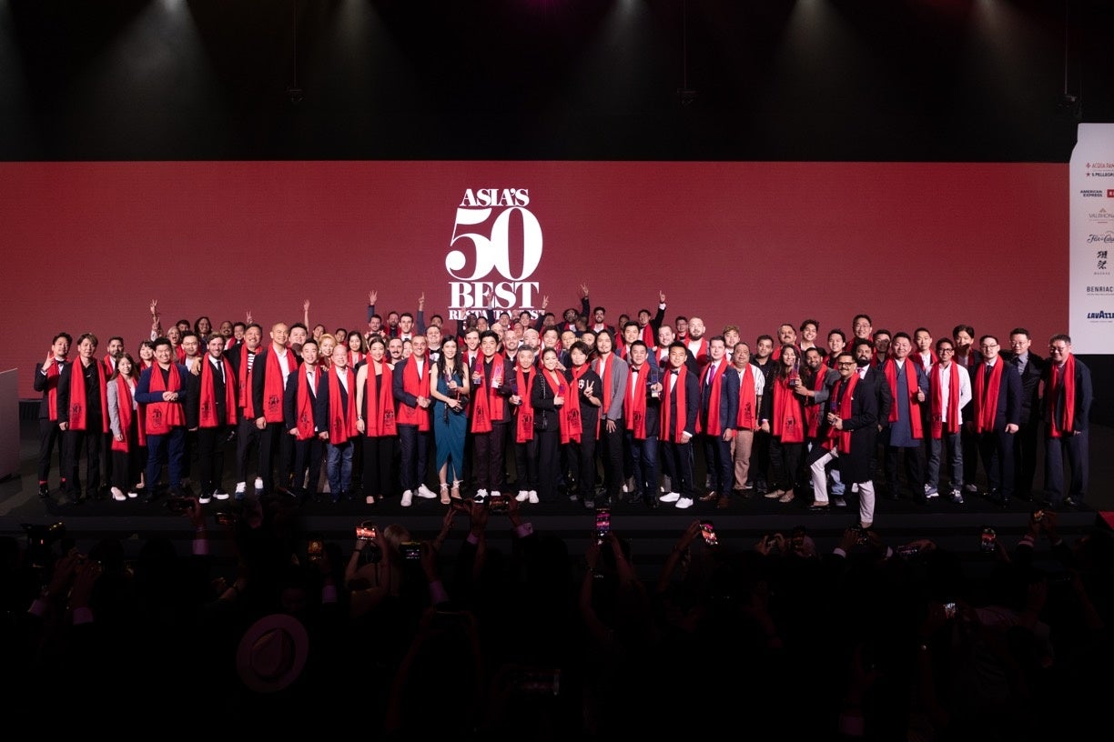 サンペレグリノ＆アクアパンナが公式メインスポンサーを務める2023年版『アジアのベスト５０レストラン』授賞式が開催