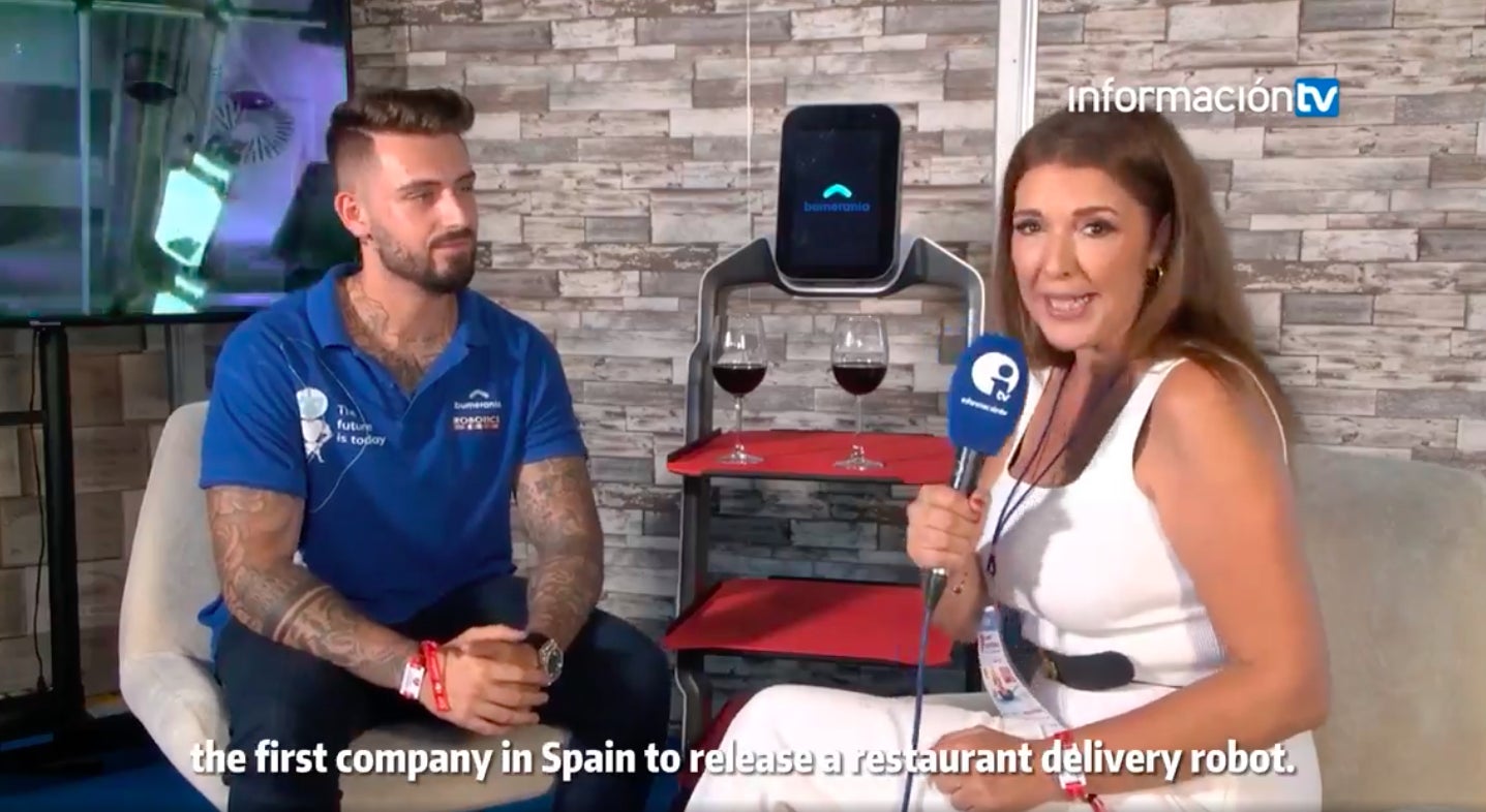 オリオンスターロボティクス株式会社のパートナーであるBumeraniaは、 スペインで配膳ロボット導入