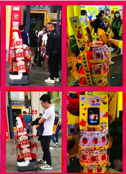 中国食品・酒類展示会「糖酒会」が成都市で開催され、オリオンスターロボティクス株式会社開発されたロボットが商談会で登場