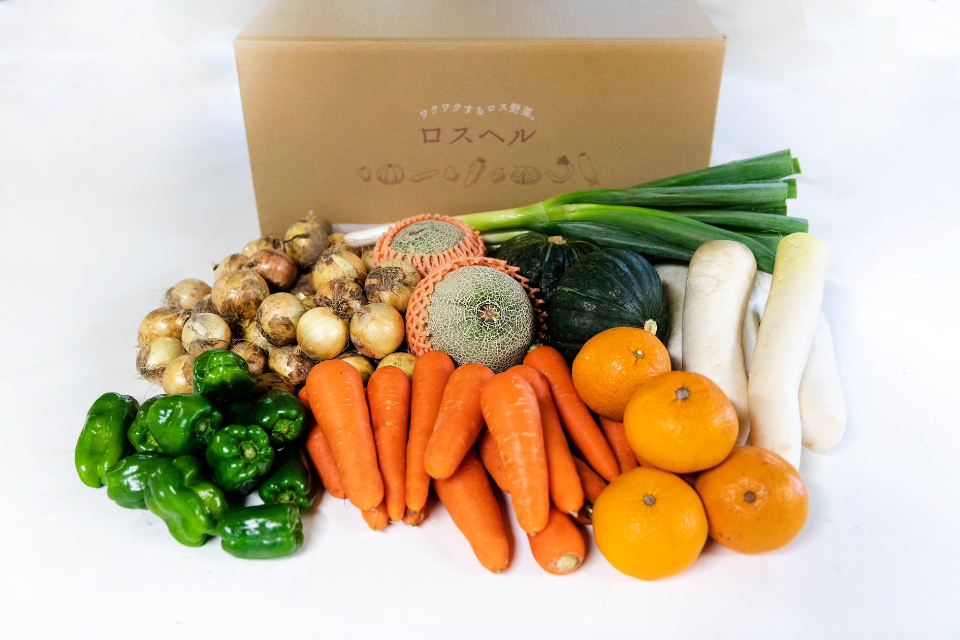 食品ロスを削減する規格外野菜の定期配送サービス「ロスヘル」