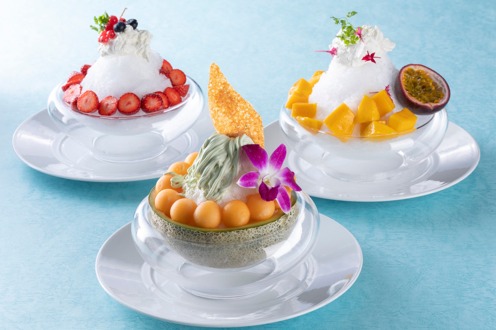 ウェスティンホテル仙台　メロンとマンゴー、いちごを楽しむクリーミーなかき氷　3種のかき氷「夏氷(なつごおり)」発売