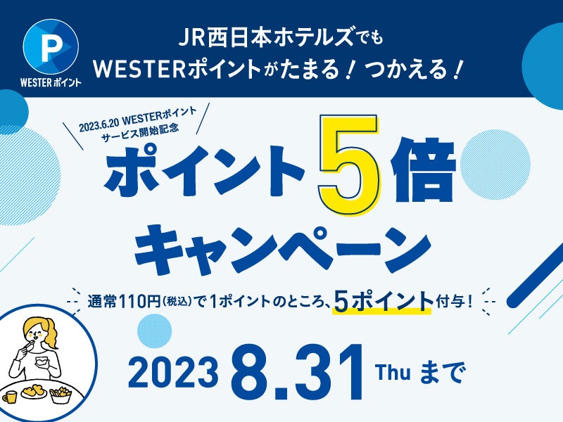 WESTERポイントサービス開始記念　8/31までポイント5倍キャンペーン実施中！