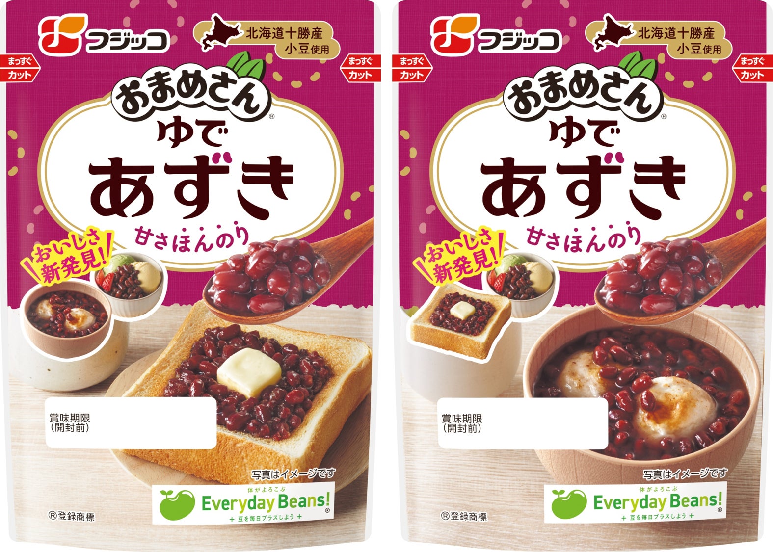 北海道十勝産小豆100％使用　トースト、ぜんざい、アイスなど、いろいろ使える！「おまめさんⓇ ゆであずき」を9月1日（金）より新発売