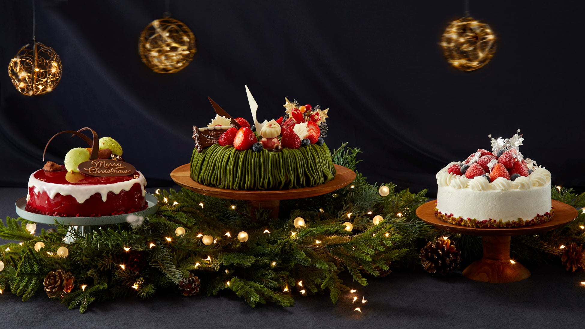 川越名産品「河越抹茶」のグリーンと艶やかなレッドでパーティーが華やかに！みんなで楽しむクリスマスケーキを販売