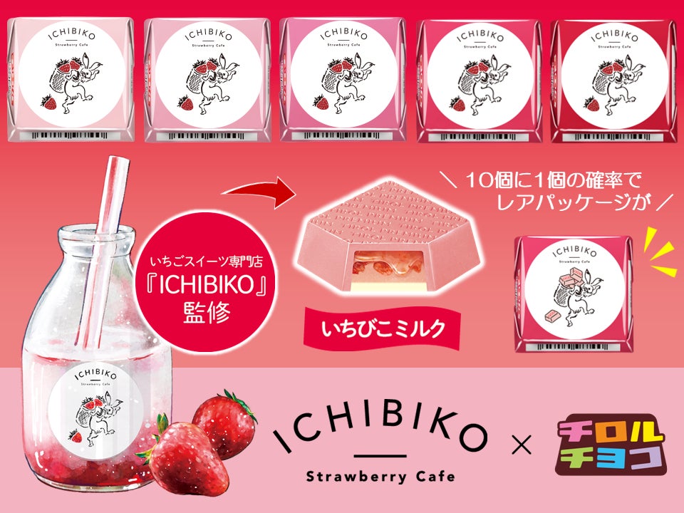 いちごスイーツ専門店ICHIBIKOコラボ♪新商品「チロルチョコ〈ICHIBIKO ミルク〉」を全国のローソンで発売！