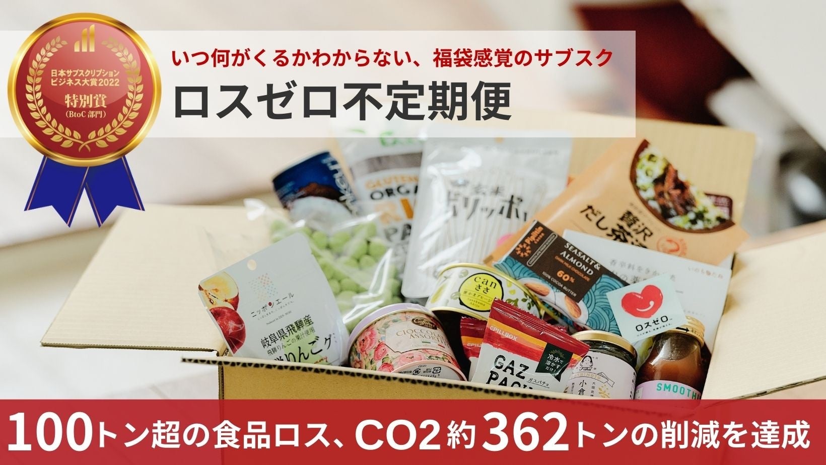 食品ロスを救うサブスク「ロスゼロ不定期便」、累計40万点・100トン超の食品を消費者へ。約362トンのCO2排出量を削減。