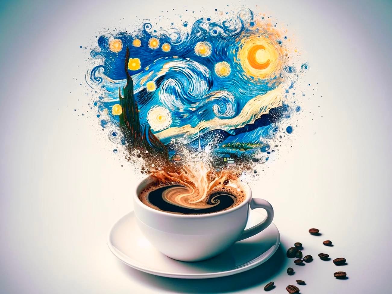 バリスタ世界チャンピオン粕谷哲が、ゴッホの名画「星月夜」をテーマにしたブレンドコーヒーを開発。代官山「DRELLA」で販売開始。