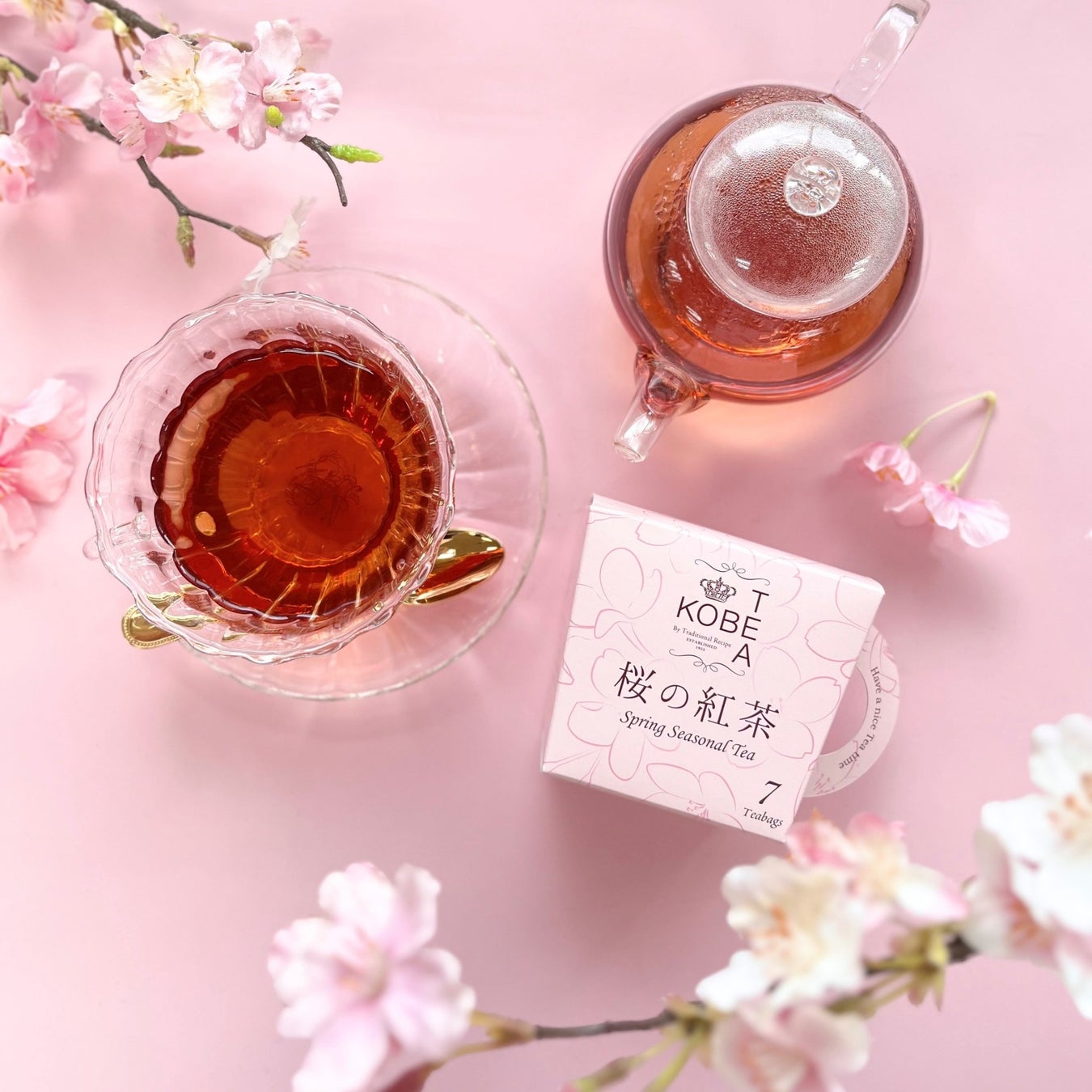 いち早く春を感じられるティータイムをお届け♪神戸紅茶より春のお便り！季節限定『桜の紅茶』を発売開始
