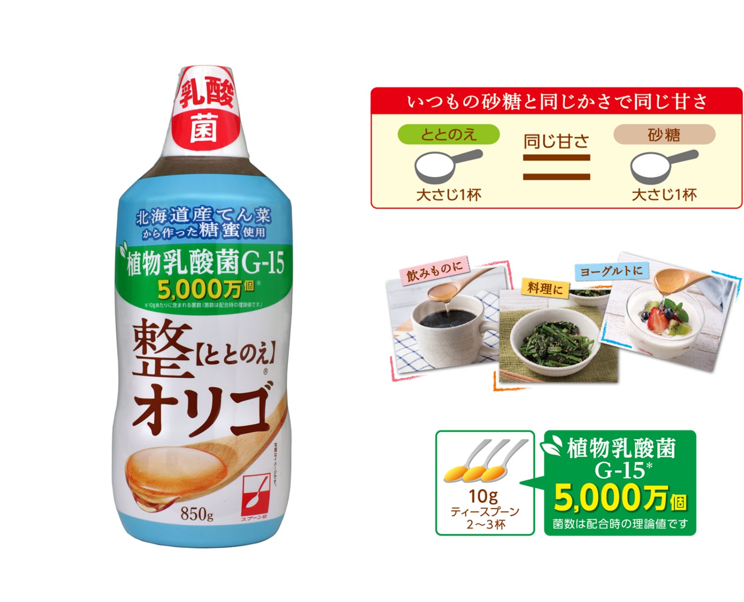 「整【ととのえ】オリゴ乳酸菌850g」DM三井製糖から2024年3月新発売