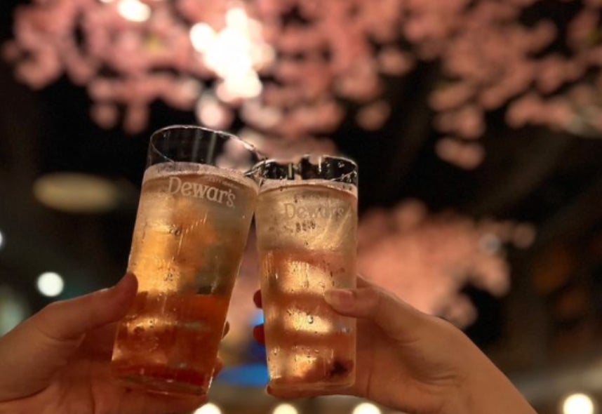 カフェ&バー「TAMEALS otemachi （タミルズ 大手町店）」、店内でお花見を楽しみながら飲める「桜ハイボール」提供開始