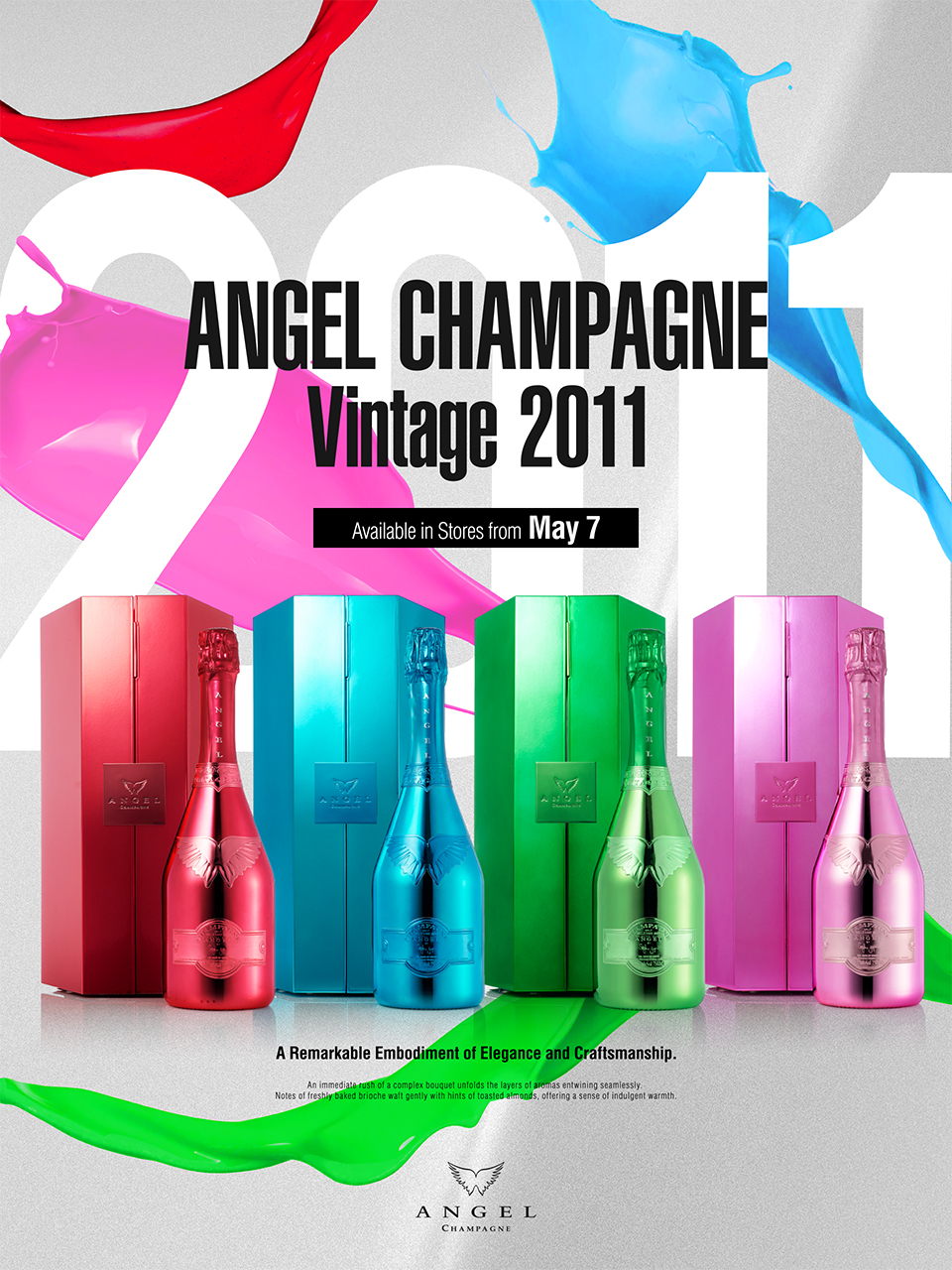 ラグジュアリーシャンパンブランド“ANGEL CHAMPAGNE”が
『ANGEL CHAMPAGNE Vintage2011』の発売を発表！