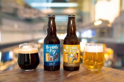 パンの耳をアップサイクルしたオリジナル発泡酒羽田空港限定「Bready to Fly」を発売